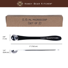 Load image into Gallery viewer, Honey Bear Kitchen Measuring Spoon, Polished Stainless Steel (2, 0.15 ml Micro Scoop)
