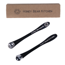 Load image into Gallery viewer, Honey Bear Kitchen Measuring Spoon, Polished Stainless Steel (2, 0.15 ml Micro Scoop)

