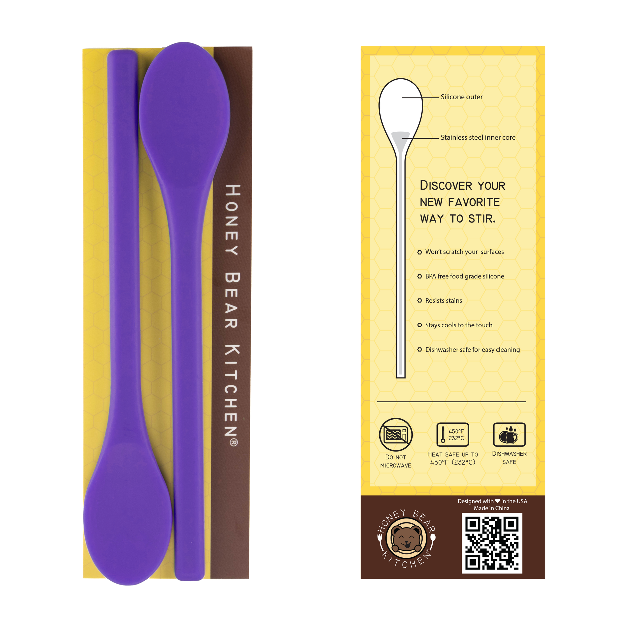 Honey Stir Bar Mixing Stainless Steel Handle Jar Spoon Practical Honey Long Stick Supplies Honey Kitchen Tools Cocina